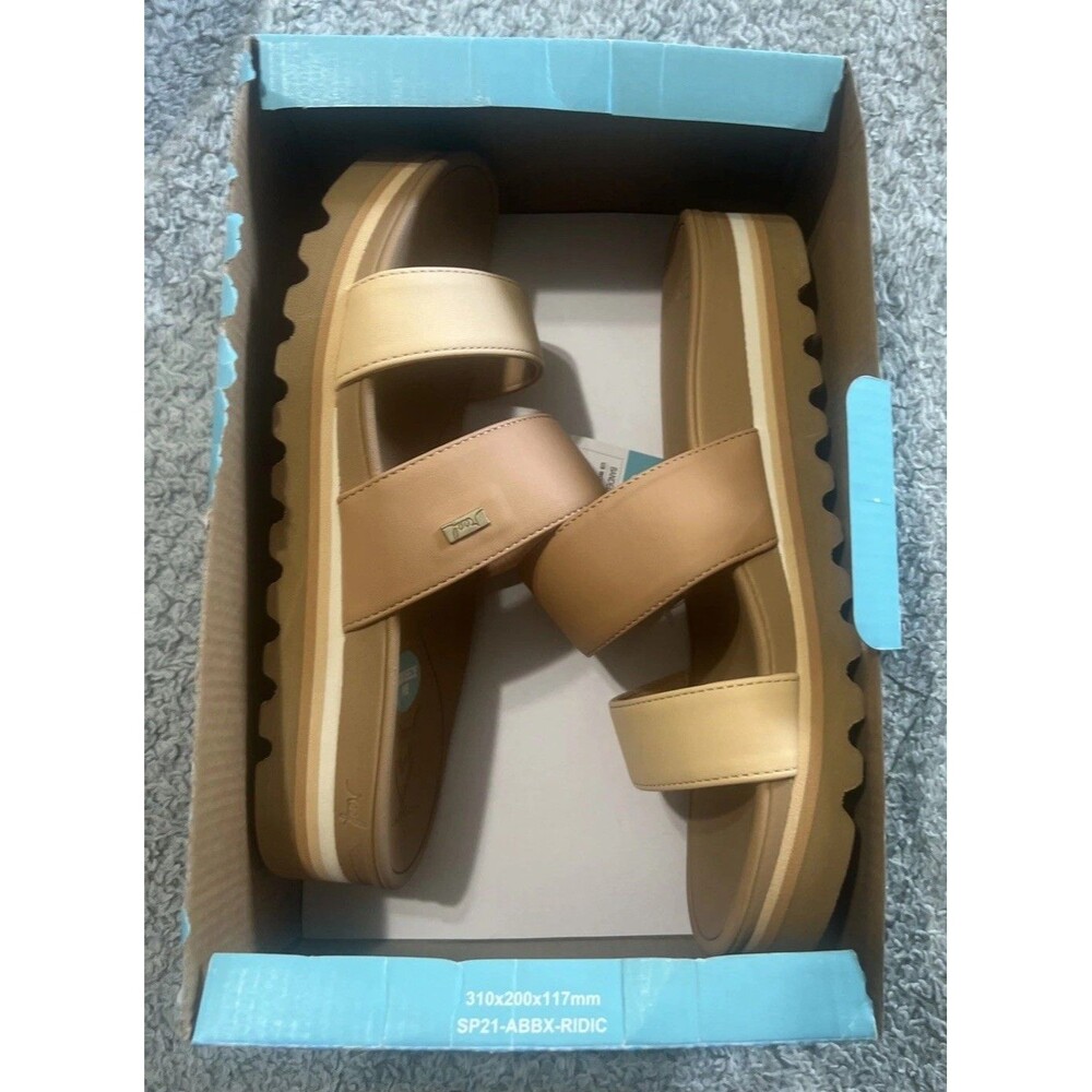 Reef banded horizon HI platform sandals NWT boho cottage core comfort sz 10w